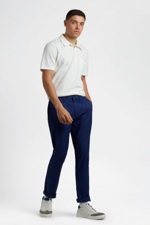 Calças Ben Sherman Everyday Slim Fit Chino Azul Marinho | ZJQN02819