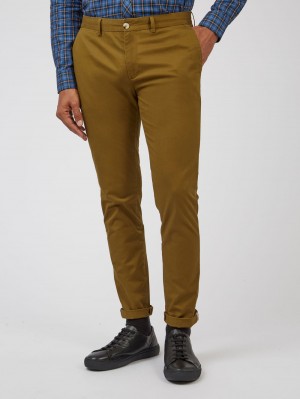 Calças Ben Sherman Signature Skinny Stretch Chino Marrom | LTDY38197