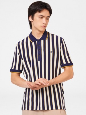 Camisa Polo Ben Sherman B by Ben Sherman Vertical Stripe Roxo | OYHX21046