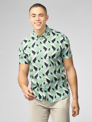 Camisas Ben Sherman Art Deco Verdes | MIKG62305