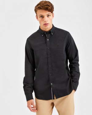 Camisas Ben Sherman Beatnik Oxford Garment Dye Pretas | PMKA14258