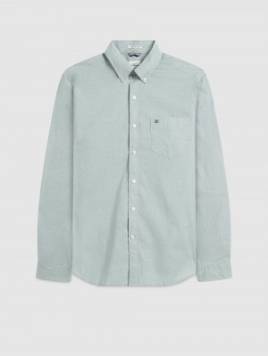 Camisas Ben Sherman Brighton Oxford Organic Green Verdes | LQPG64098