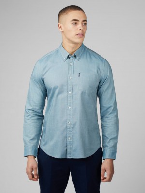 Camisas Ben Sherman Signature Oxford Turquesa | UXCF01673