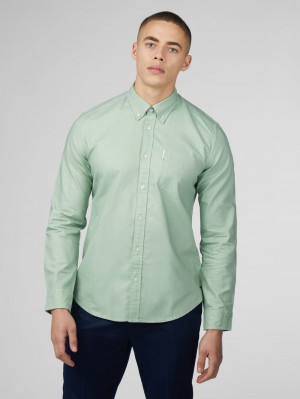 Camisas Ben Sherman Signature Oxford Verdes | UFMR95840