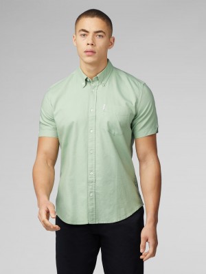 Camisas Ben Sherman Signature Short Sleeve Oxford Verdes | NVOG83247