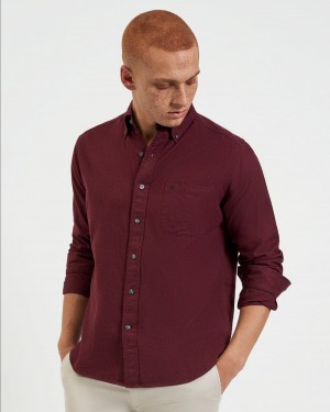 Camisas Ben Sherman Uniform Flannel Bordeaux Azul Marinho Bege | BUXD39710