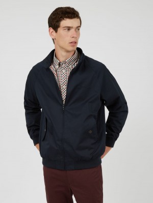 Casacos Ben Sherman Signature Harrington Azul Marinho | MAHW25049