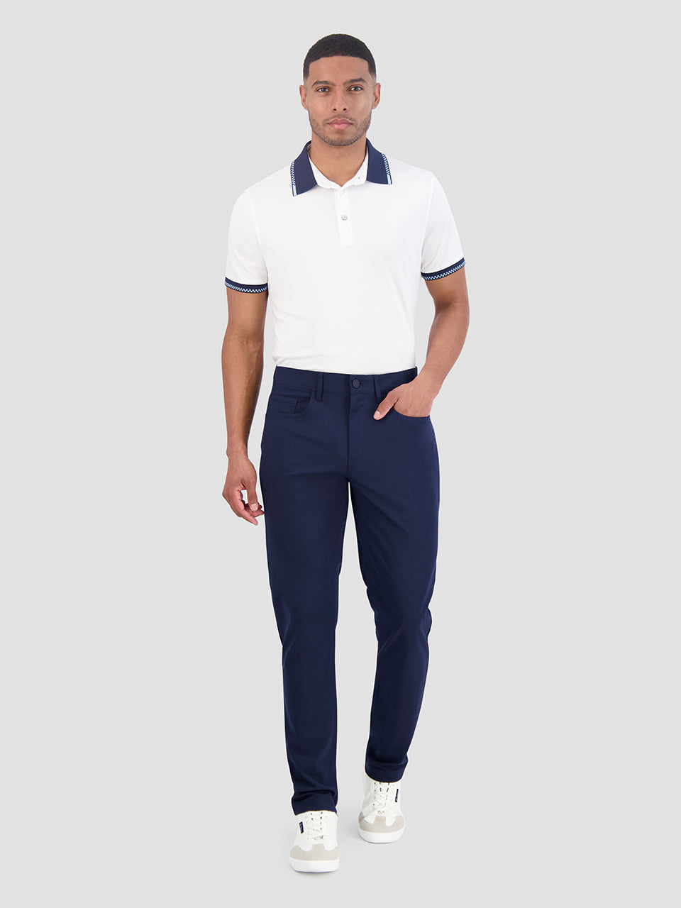 Calças Ben Sherman 4Way Stretch Tech Long Azul Marinho | MWOA86031