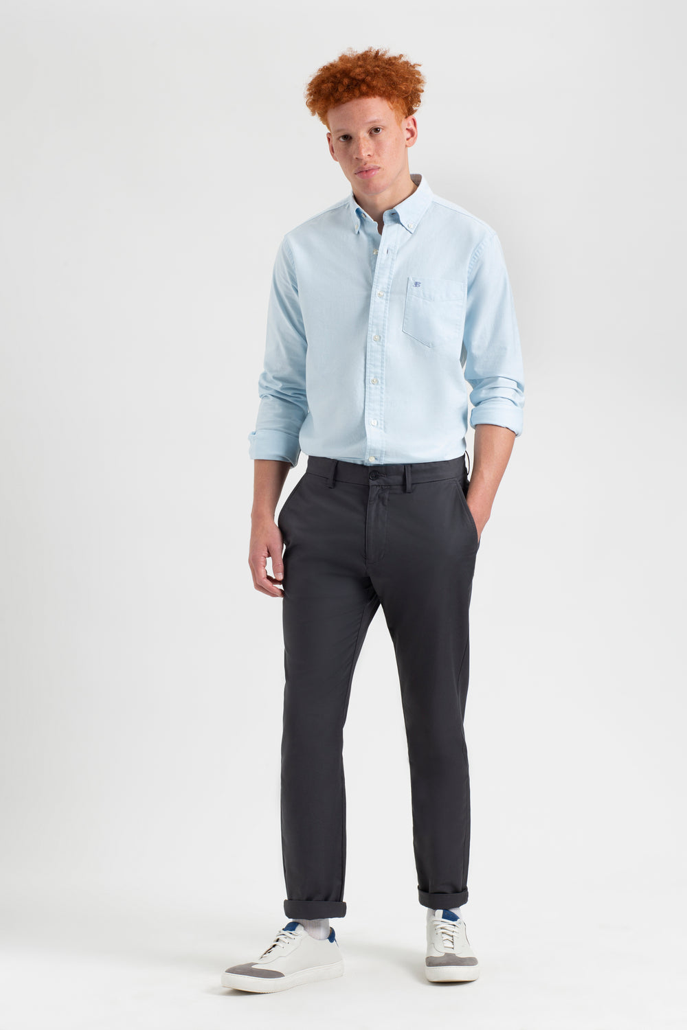 Calças Ben Sherman Everyday Slim Fit Chino Cinzentas | THNL06921