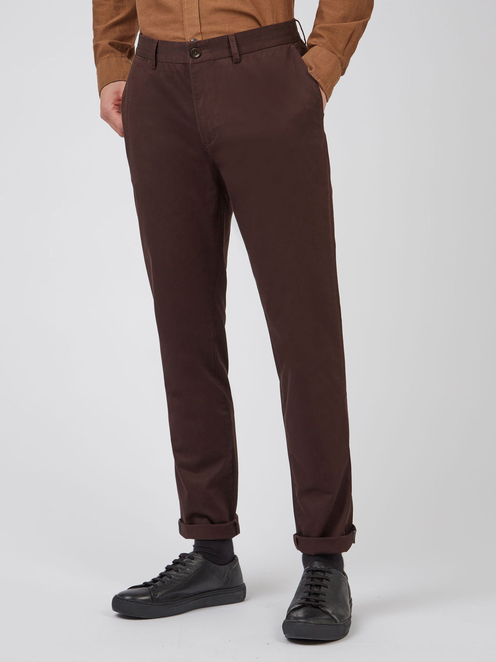 Calças Ben Sherman Signature Slim Stretch Chino Vermelhas | HGON73514