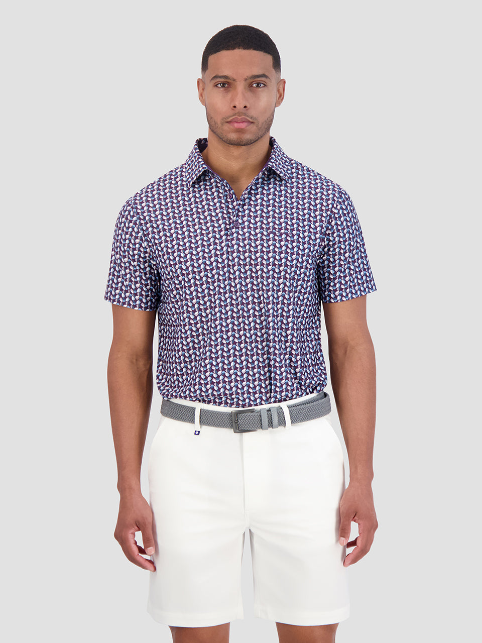 Camisa Polo Ben Sherman Bauhaus Geo Tech Jersey Sports Fit Roxo | AGVZ34157