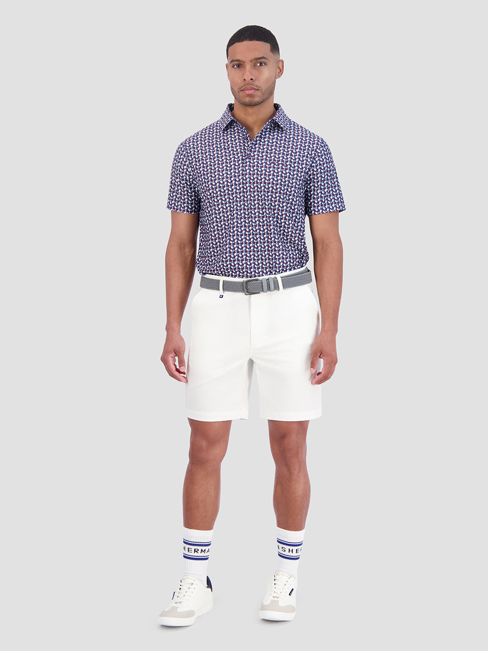 Camisa Polo Ben Sherman Bauhaus Geo Tech Jersey Sports Fit Roxo | AGVZ34157