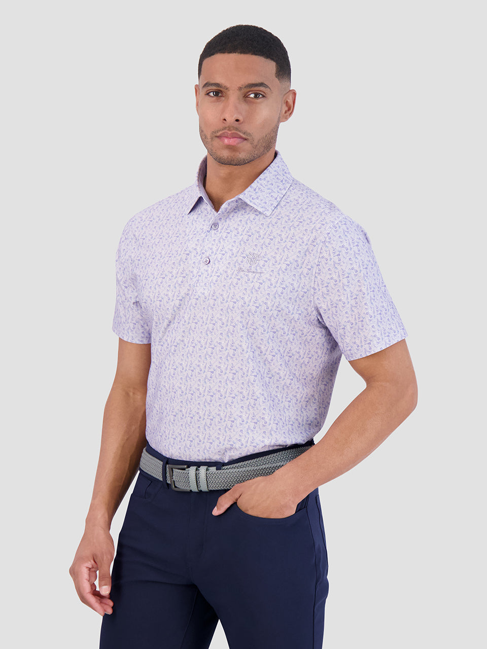 Camisa Polo Ben Sherman Mini Guitar Tech Jersey Sports Fit Roxo | CVXN48653