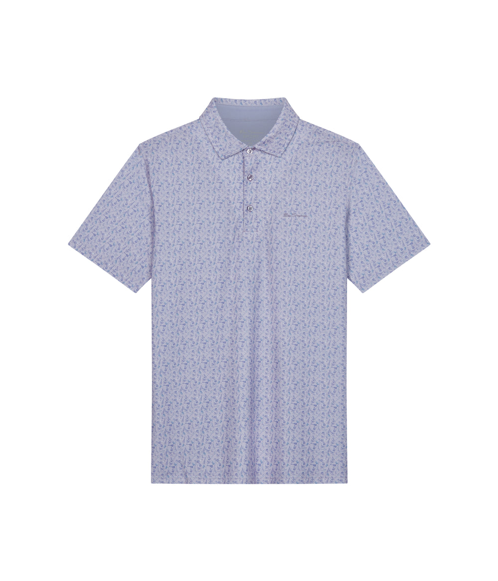 Camisa Polo Ben Sherman Mini Guitar Tech Jersey Sports Fit Roxo | CVXN48653