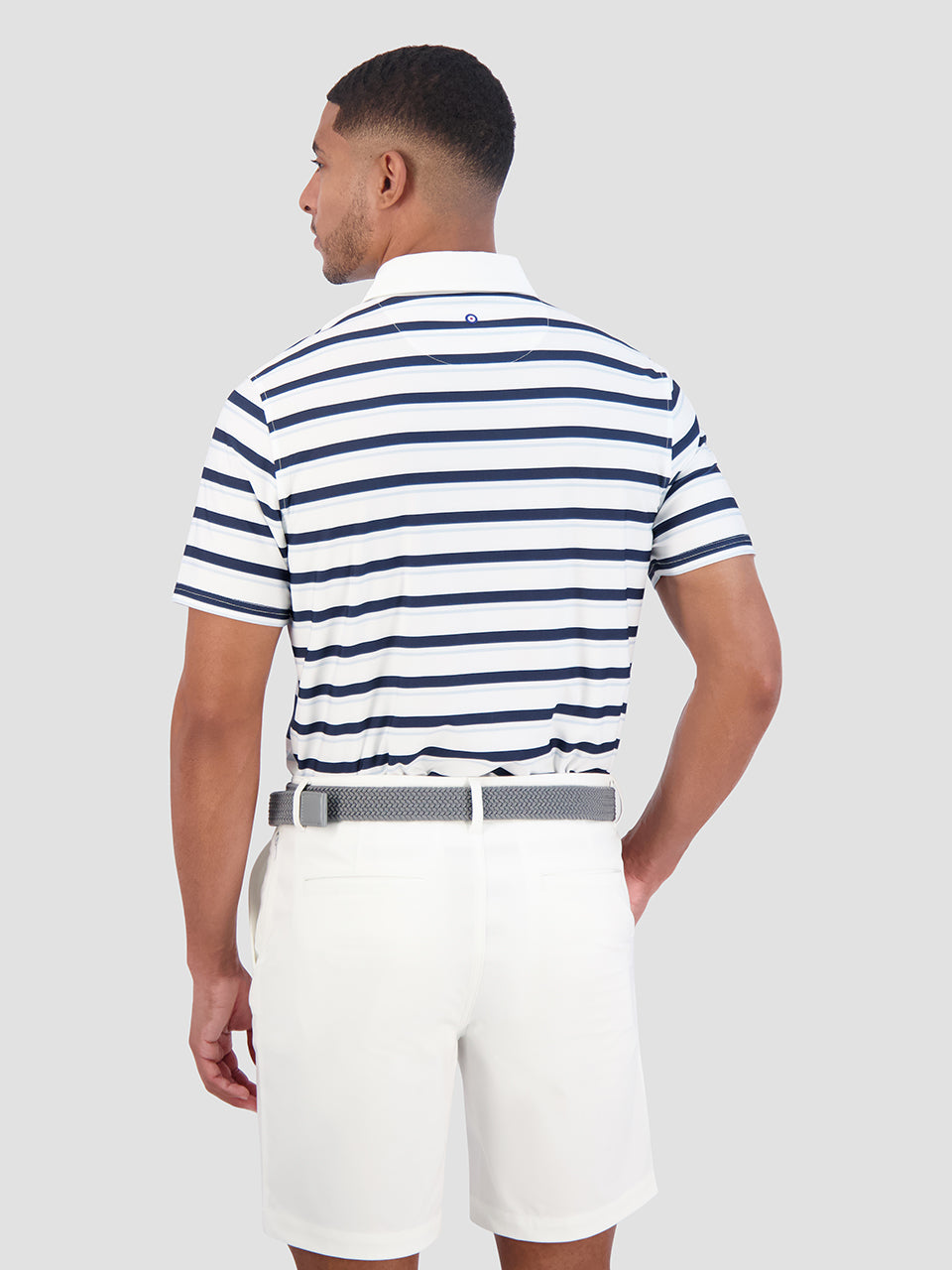 Camisa Polo Ben Sherman Mixed Mod Stripes Tech Jersey Sports Fit Azuis | DFKH37965