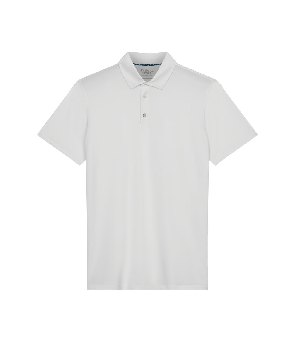 Camisa Polo Ben Sherman Solid Air Pique Sports Fit Branco | QJNZ69420