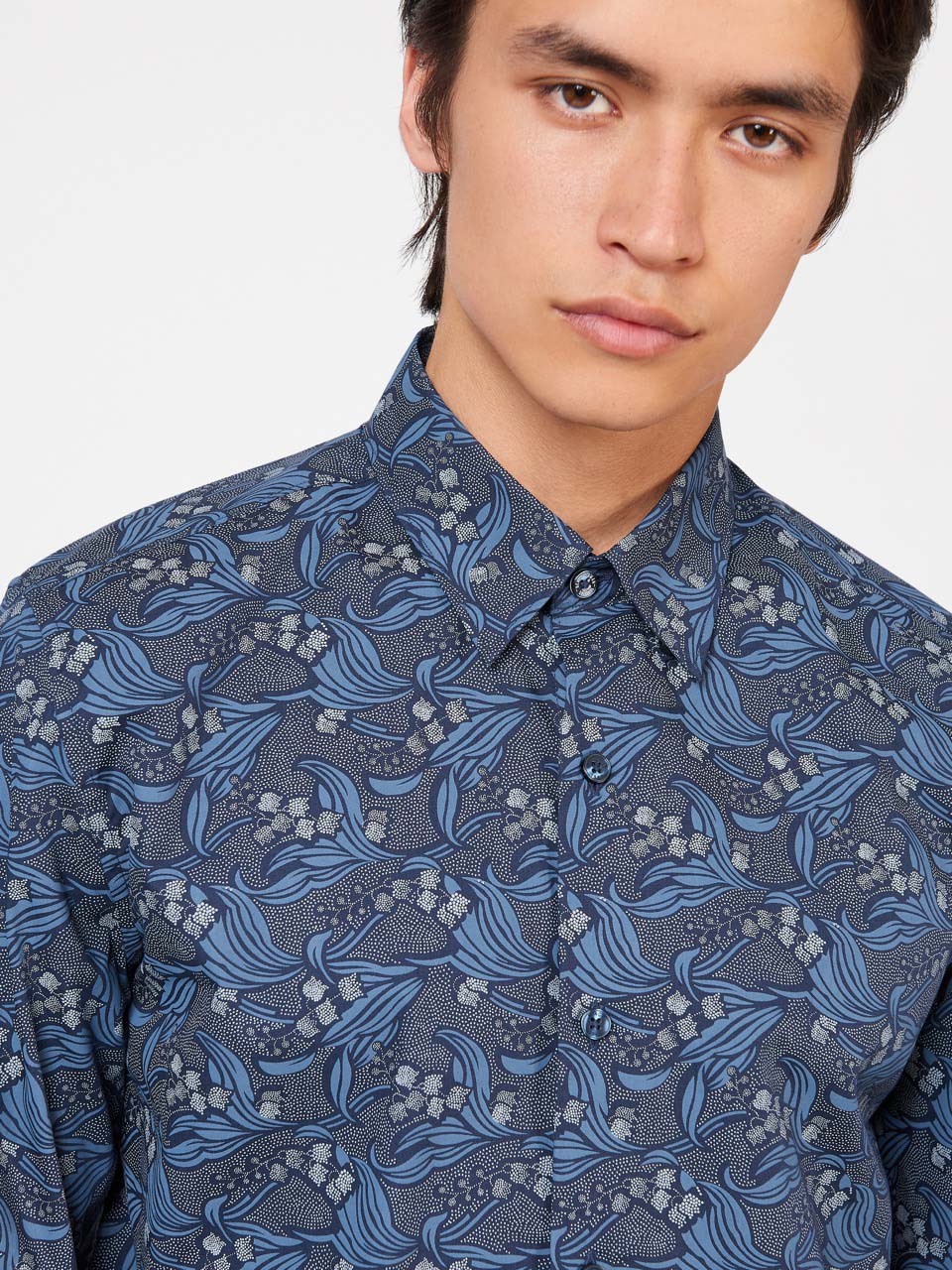 Camisas Ben Sherman Art Nouveau Floral Azul Marinho | AXHT35648