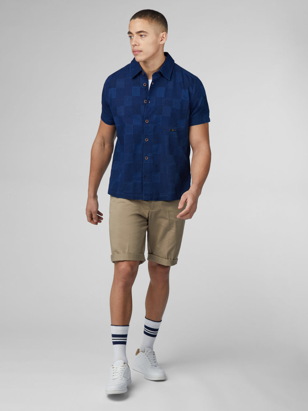 Camisas Ben Sherman B by Ben Sherman Indigo Check Azul Marinho | ANZY62095