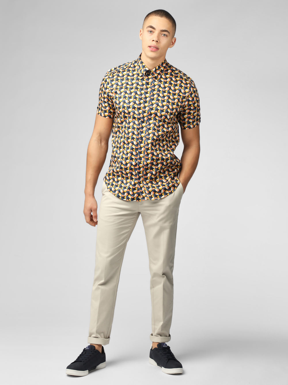 Camisas Ben Sherman Bahaus Geo Amarelas | MZOE65170