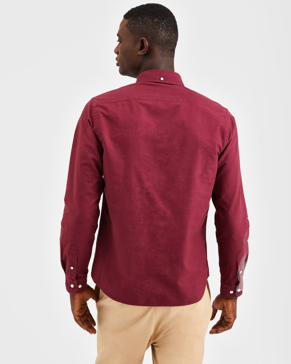 Camisas Ben Sherman Beatnik Oxford Garment Dye Bordeaux | MYFQ13278