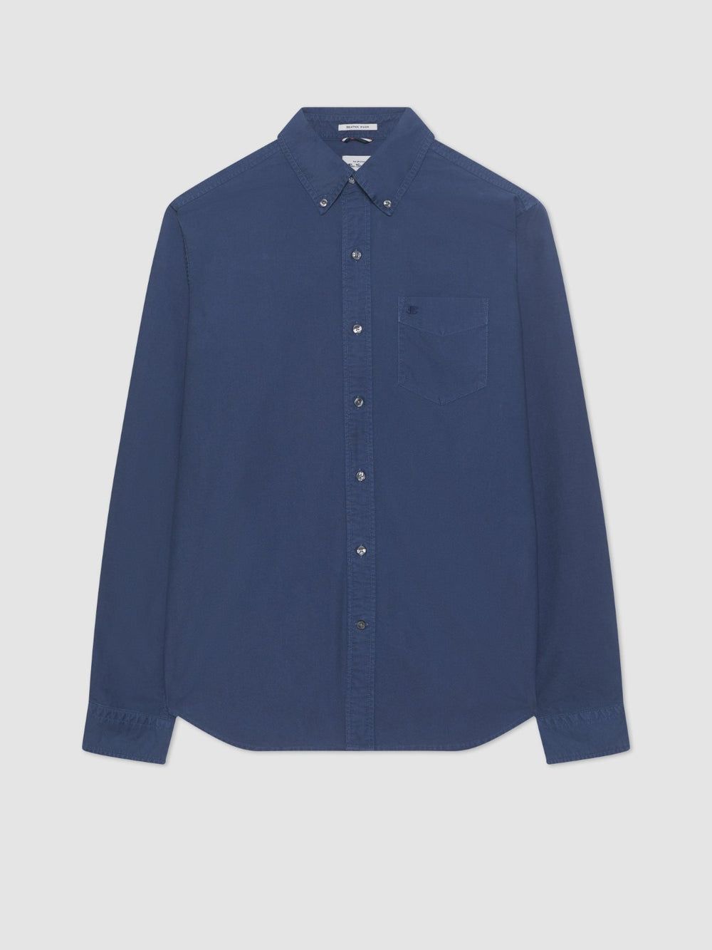 Camisas Ben Sherman Beatnik Oxford Garment Dye Azul Anil | QKFX98263