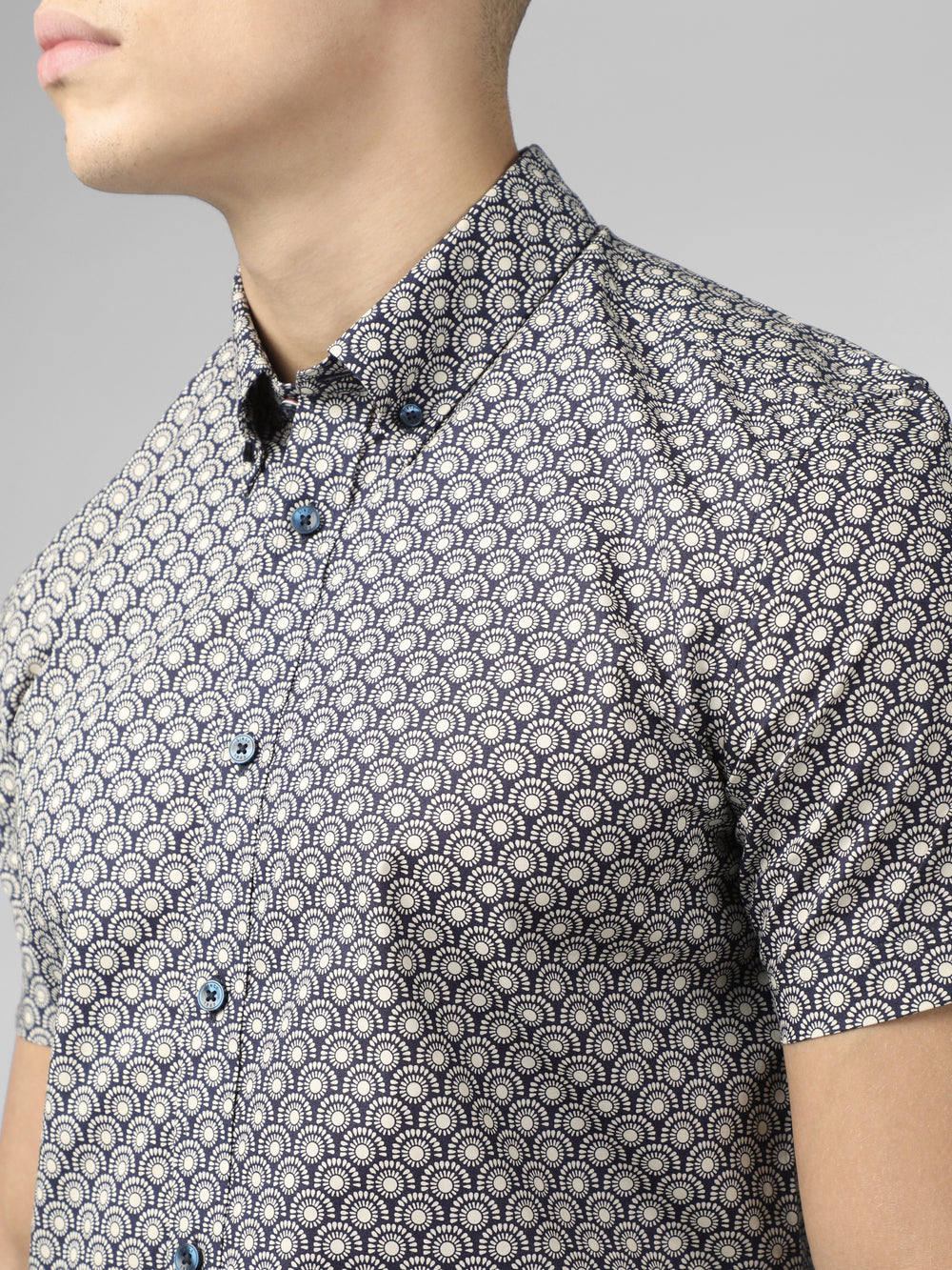 Camisas Ben Sherman Block Geo Cinzentas | SYKO67208