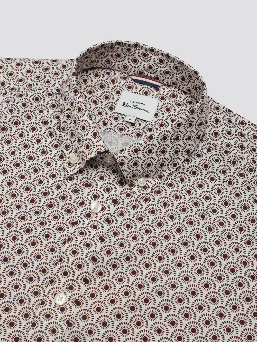 Camisas Ben Sherman Block Geo Vermelhas Escuro | EUZH30685