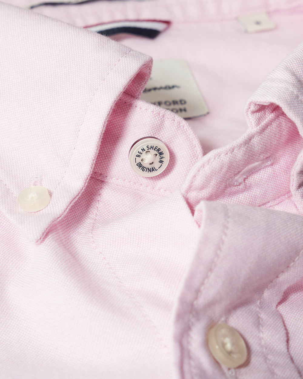 Camisas Ben Sherman Brighton Oxford Organic Rosa | IYQD34618