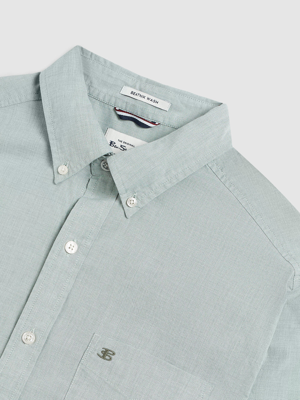 Camisas Ben Sherman Brighton Oxford Organic Green Verdes | LQPG64098