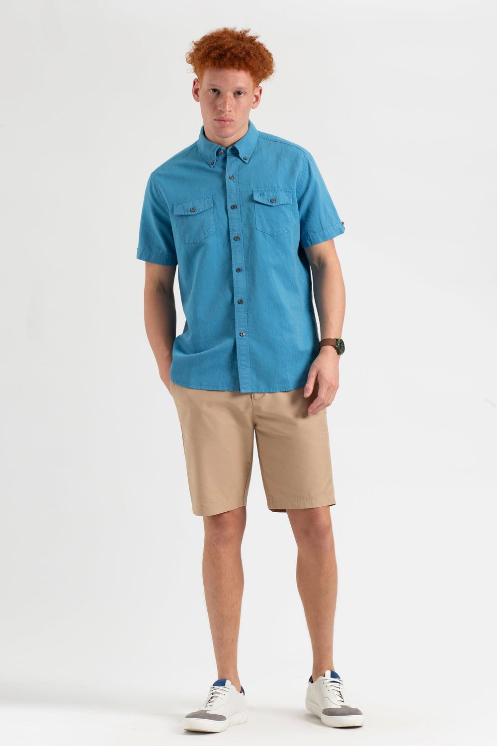 Camisas Ben Sherman Garment Dye Linen Azuis | NLBQ38169