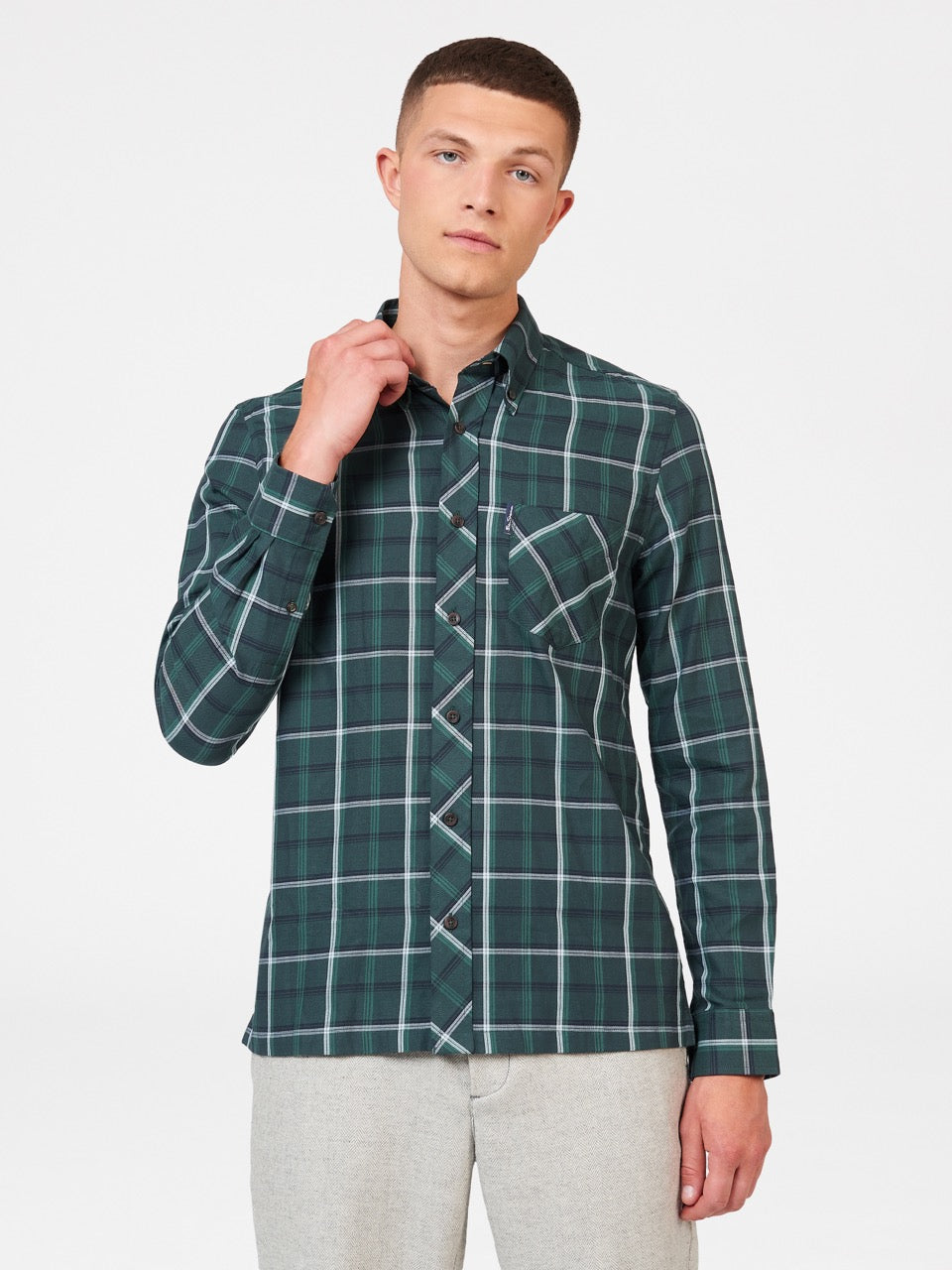 Camisas Ben Sherman Grid Check Verdes | DYFN87932