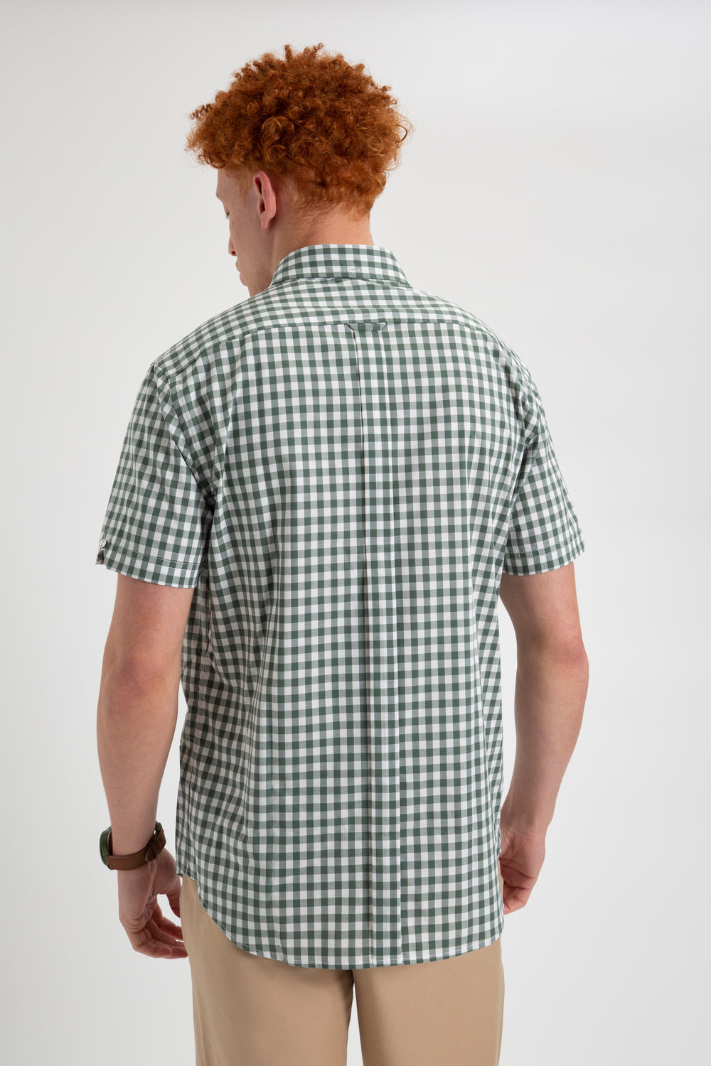 Camisas Ben Sherman House Poplin Gingham Verde Oliva | KAGY47059