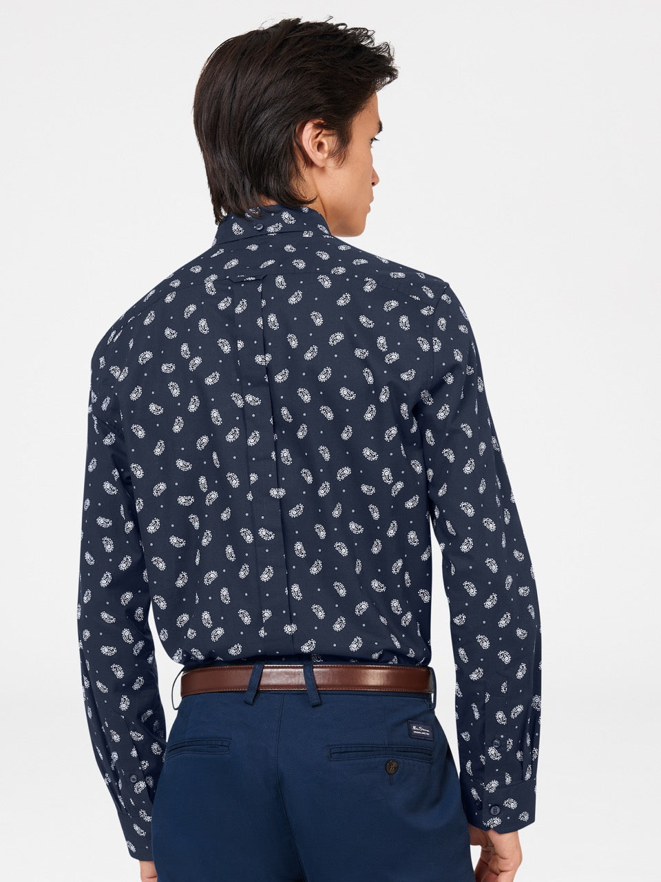 Camisas Ben Sherman Micro Paisley Azul Marinho | CBNA62750