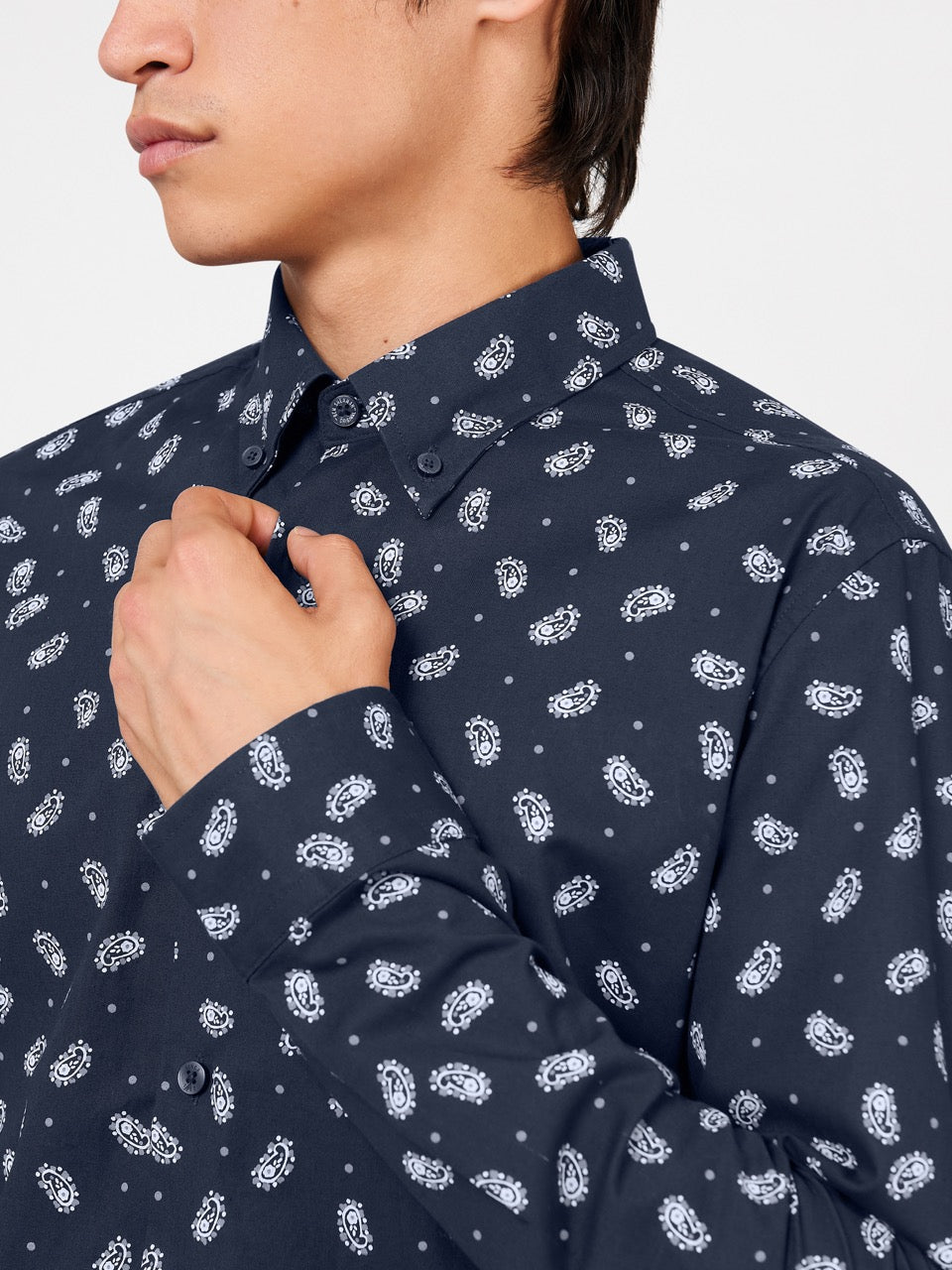 Camisas Ben Sherman Micro Paisley Azul Marinho | CBNA62750