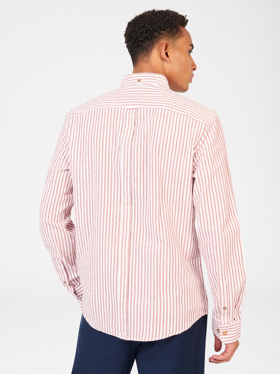 Camisas Ben Sherman Recycled Cotton Oxford Stripe Laranja | KNGP48906