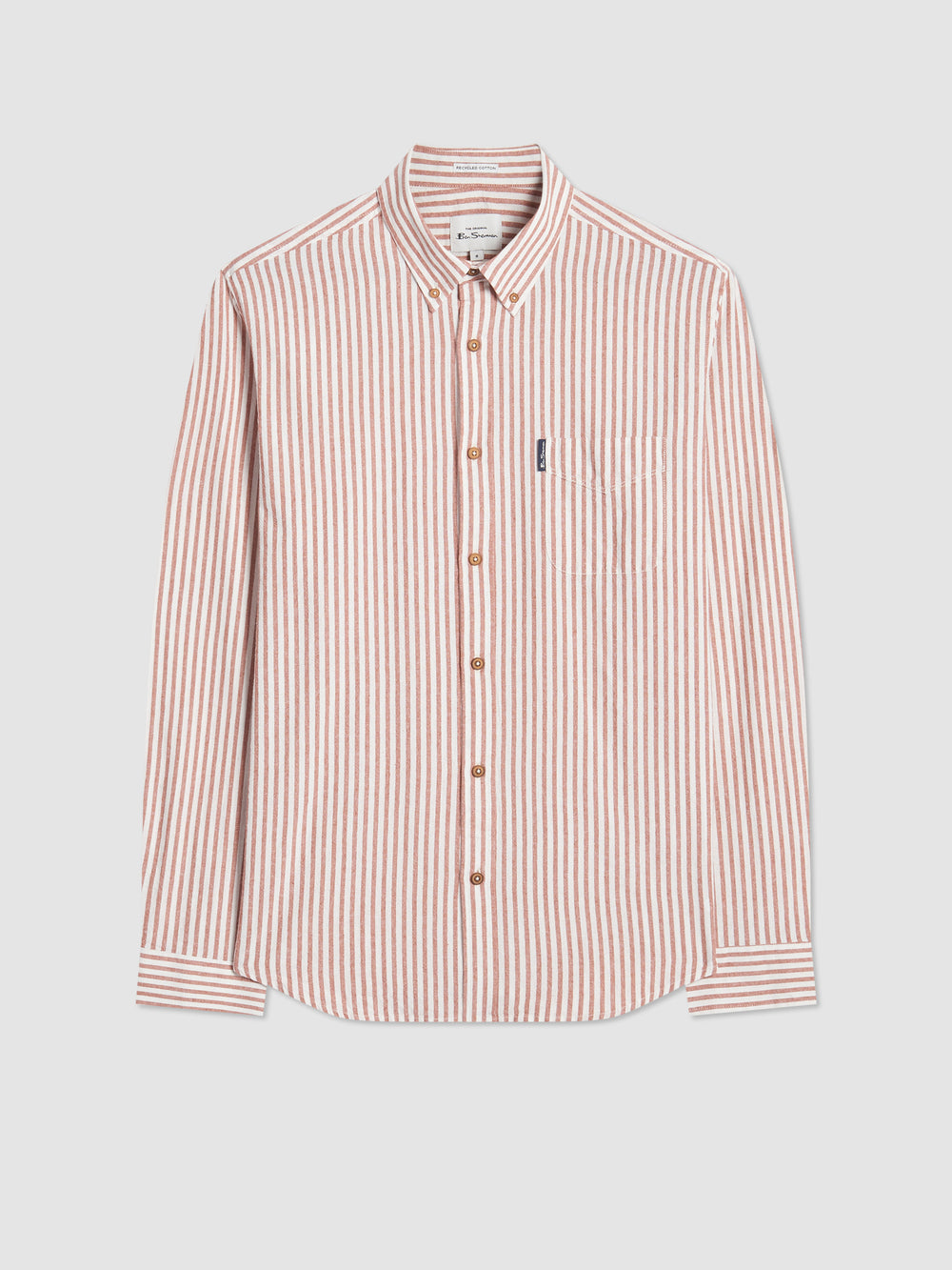 Camisas Ben Sherman Recycled Cotton Oxford Stripe Laranja | KNGP48906