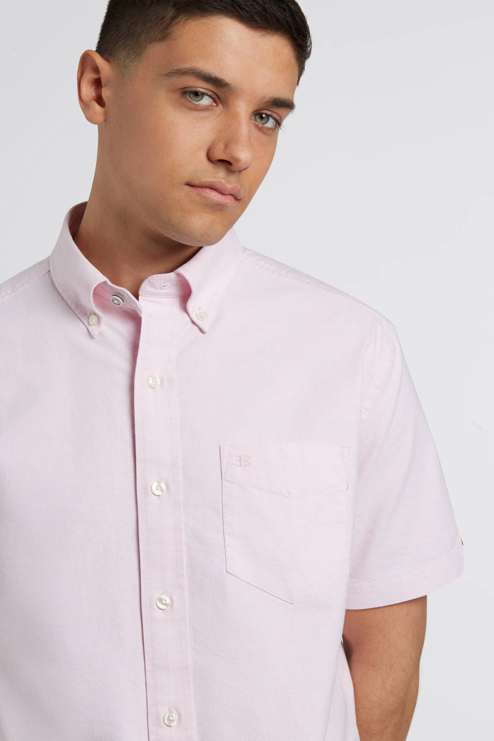 Camisas Ben Sherman Short Sleeve Brighton Oxford Organic Rosa | FBWM75689