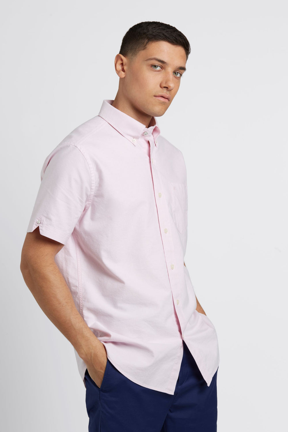 Camisas Ben Sherman Short Sleeve Brighton Oxford Organic Rosa | FBWM75689