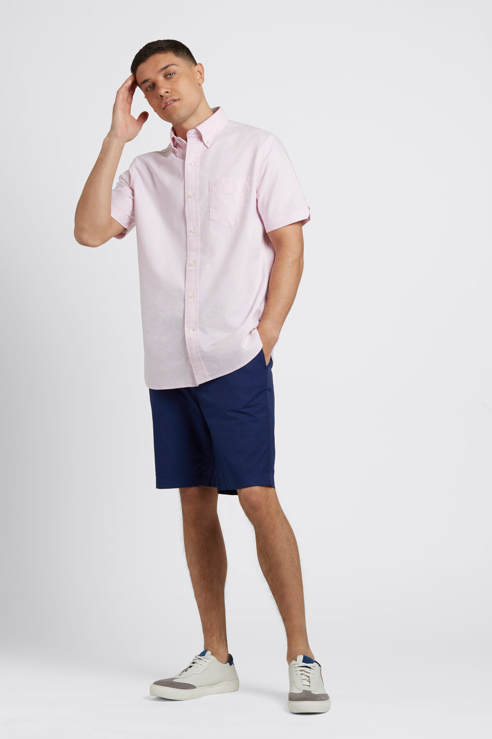 Camisas Ben Sherman Short Sleeve Brighton Oxford Organic Rosa | FBWM75689