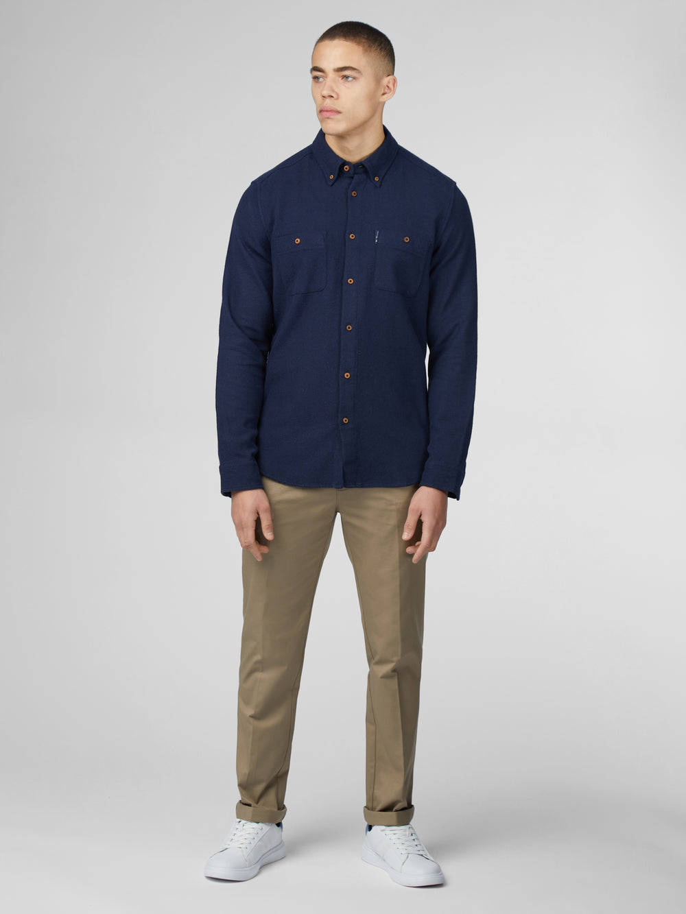 Camisas Ben Sherman Signature Boucle Azul Marinho | DIAQ10275