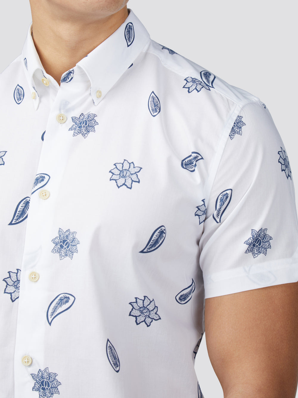 Camisas Ben Sherman Signature Floral Branco | DCWS45328