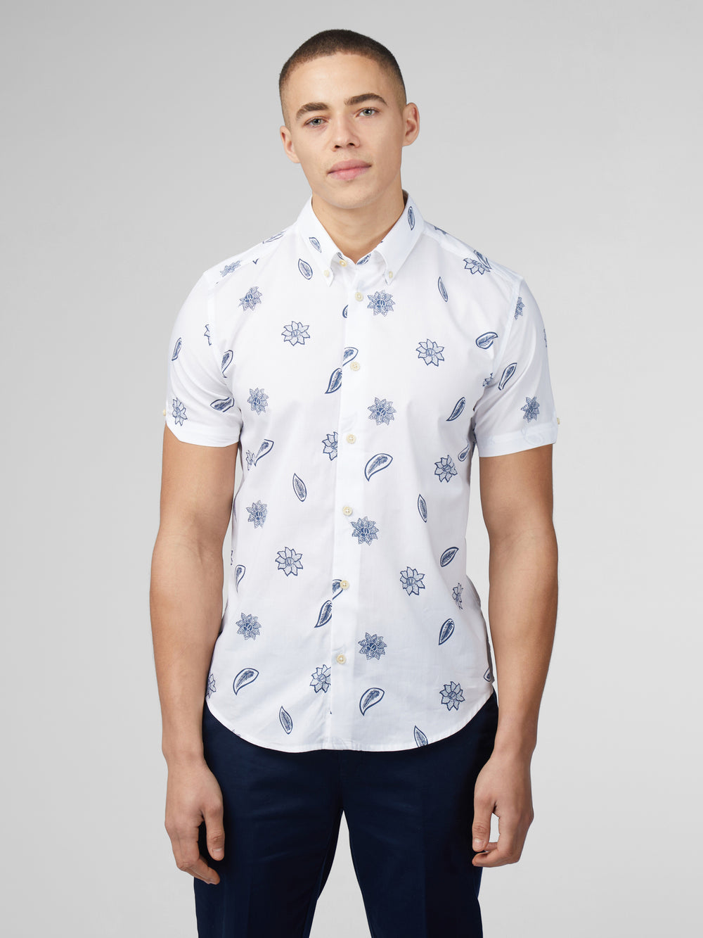 Camisas Ben Sherman Signature Floral Branco | DCWS45328