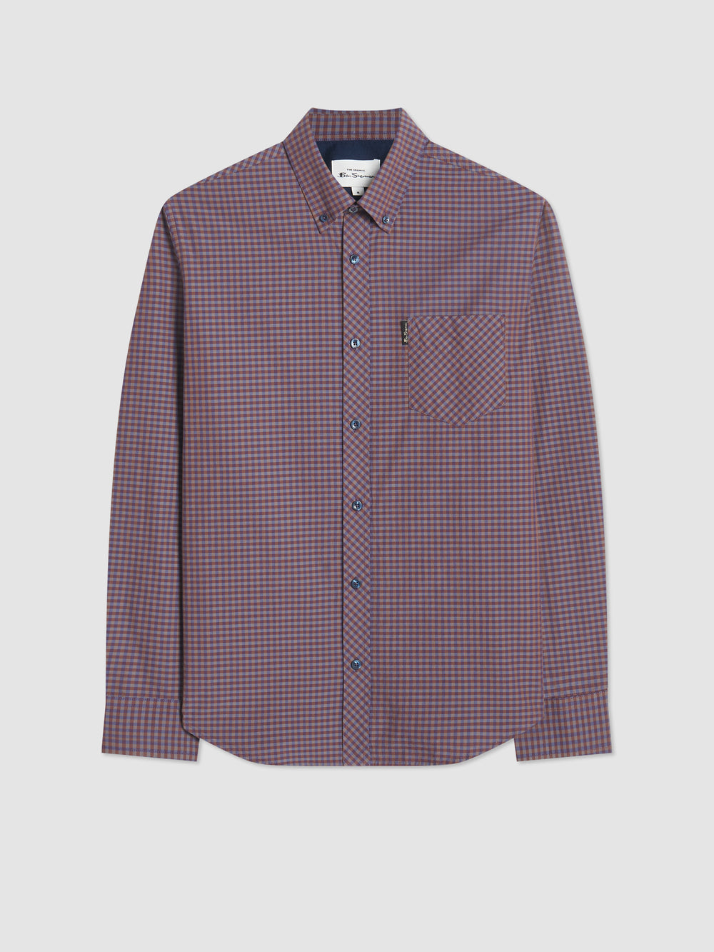 Camisas Ben Sherman Signature Gingham Long-Sleeve Roxo | JEWM32658