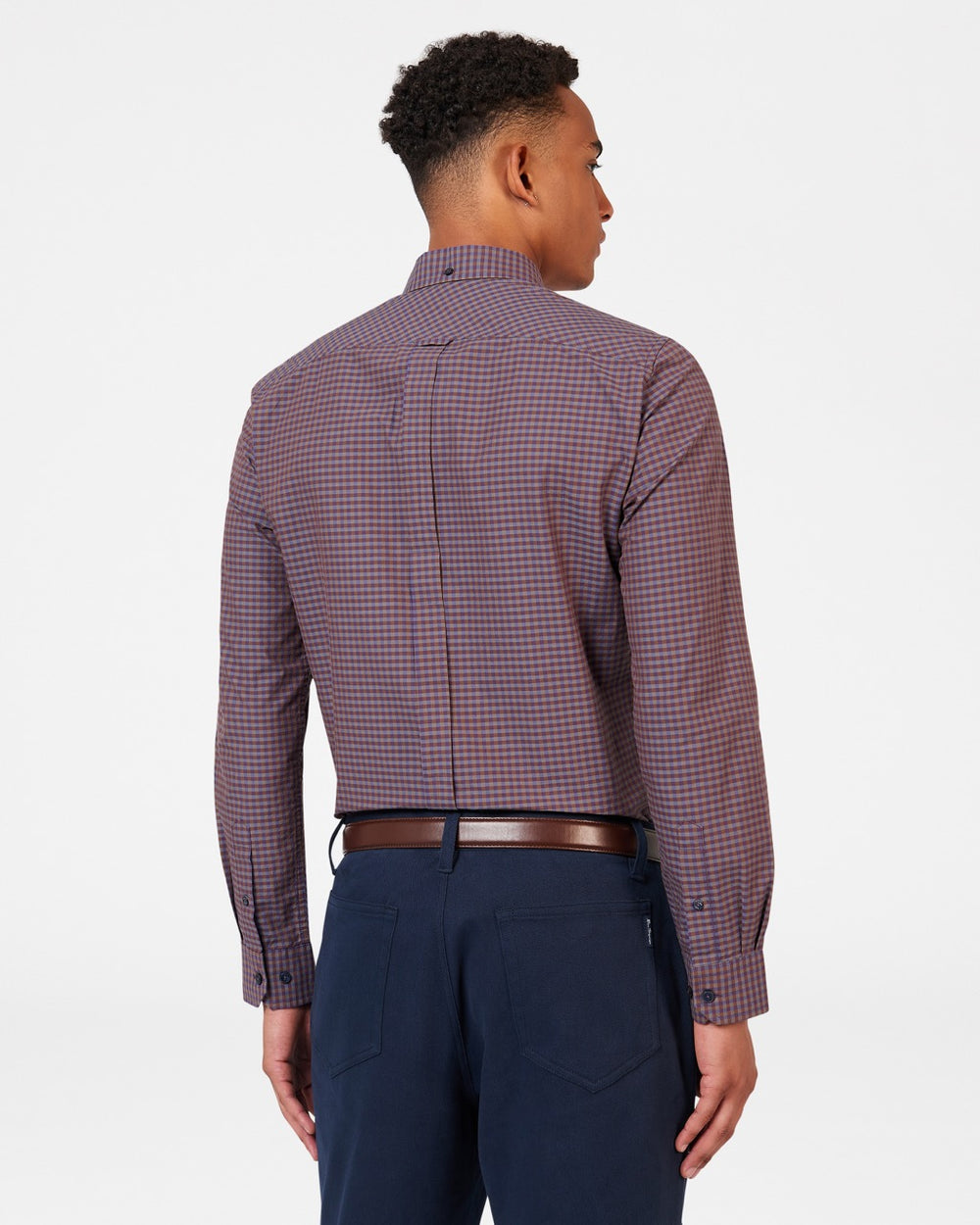 Camisas Ben Sherman Signature Gingham Long-Sleeve Roxo | JEWM32658