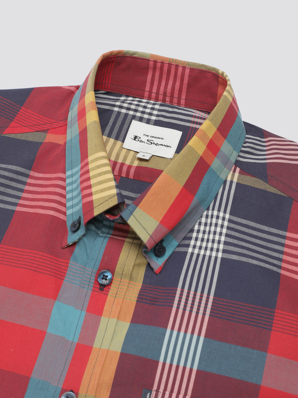 Camisas Ben Sherman Signature Large Madras Check Vermelhas | SAOH39205