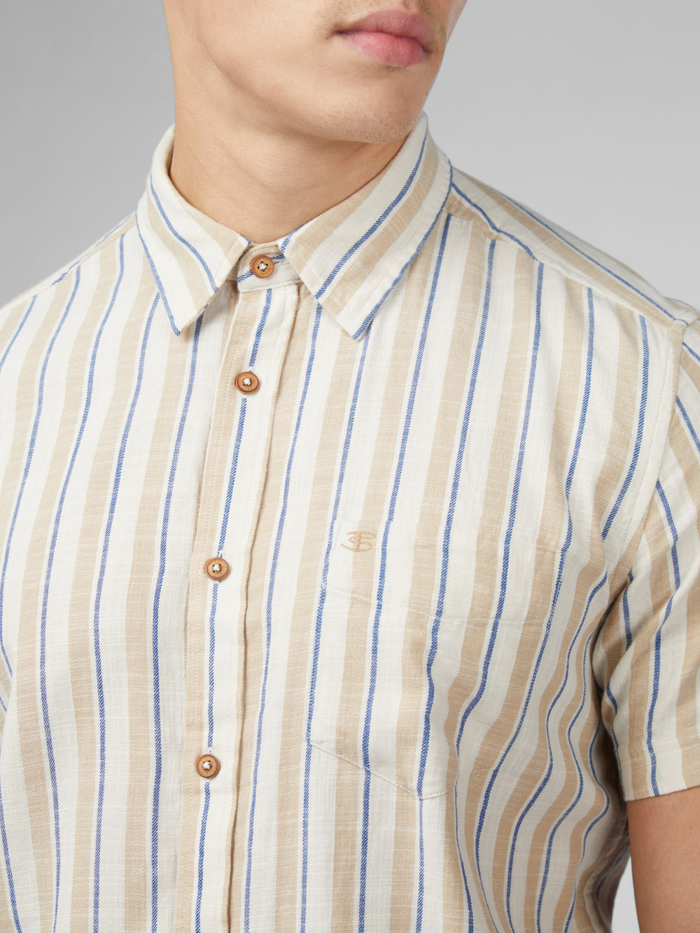 Camisas Ben Sherman Signature Mod Stripe Branco | XQUD69578