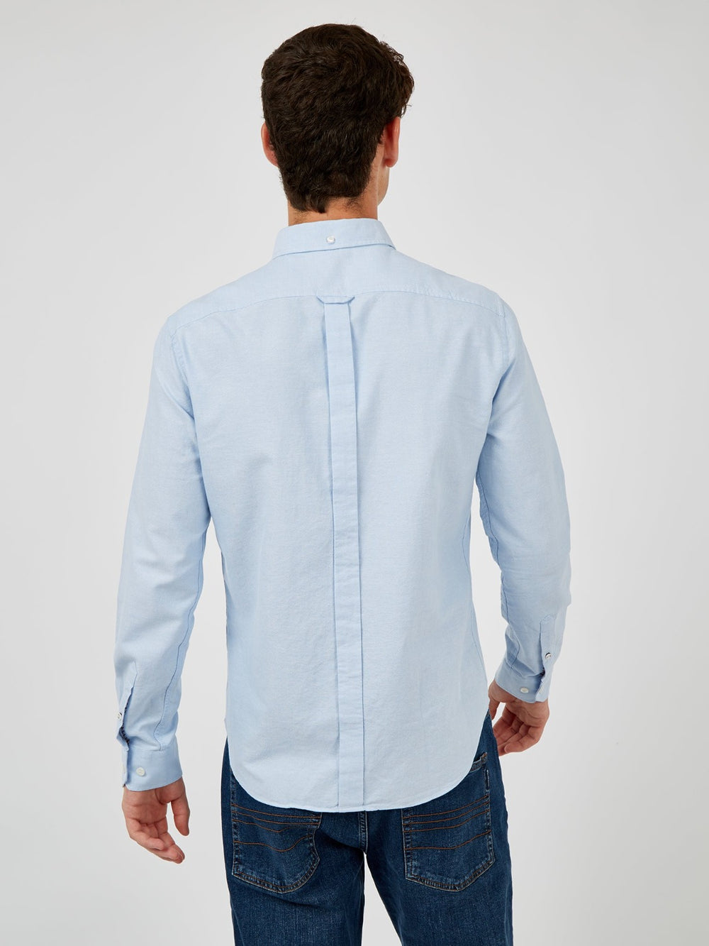 Camisas Ben Sherman Signature Organic Long-Sleeve Oxford Azuis | OHXD61530