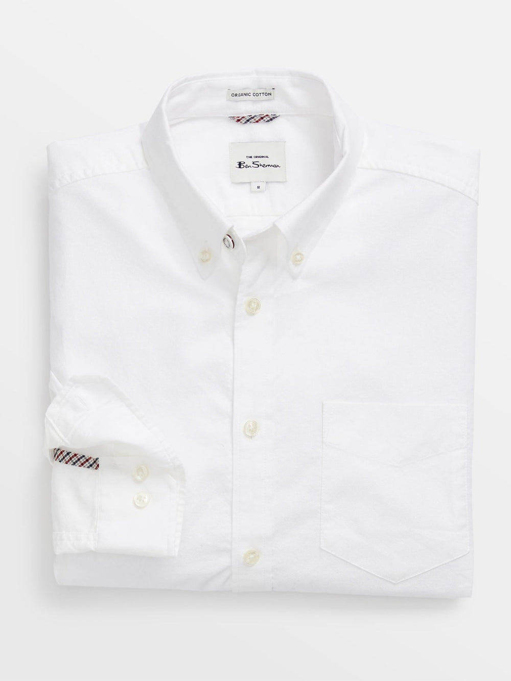 Camisas Ben Sherman Signature Organic Long-Sleeve Oxford Branco | LXJE35720