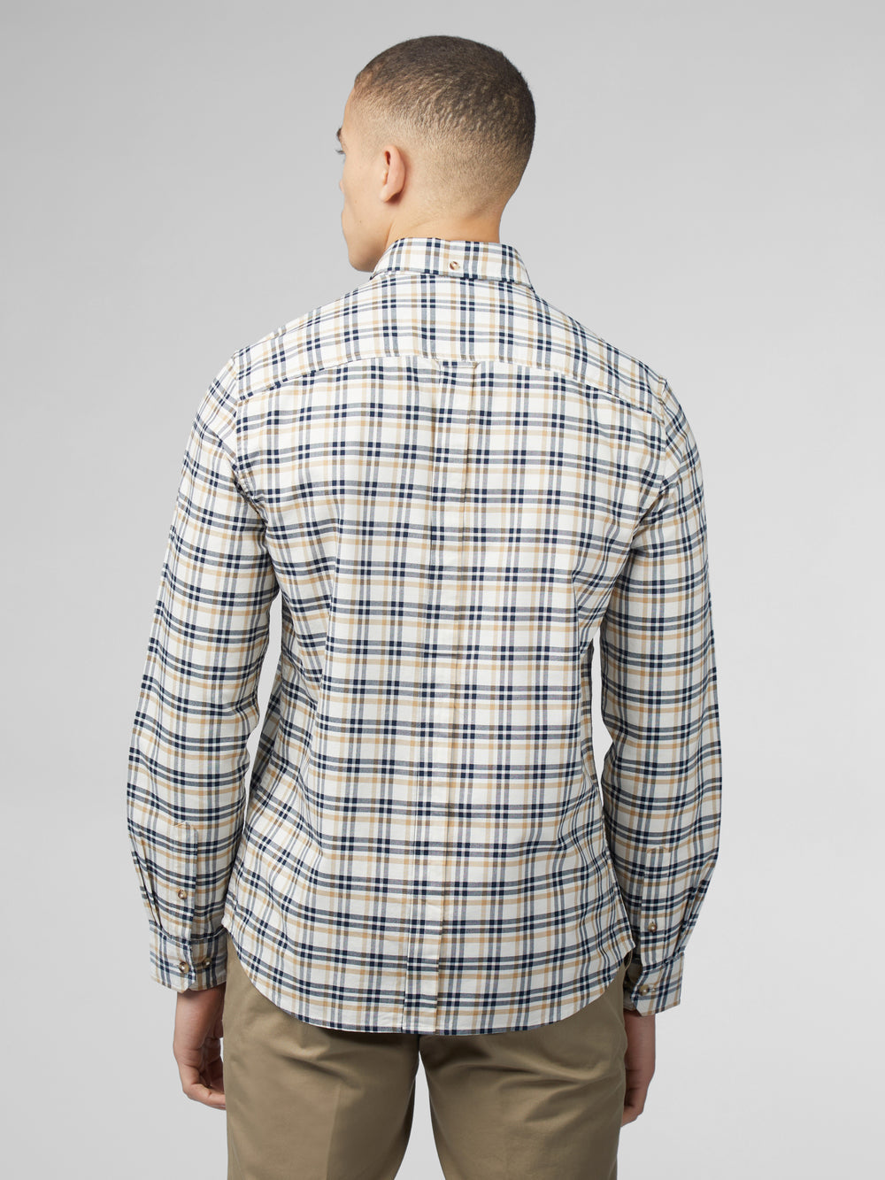 Camisas Ben Sherman Signature Oxford Check Branco | TLCA82375