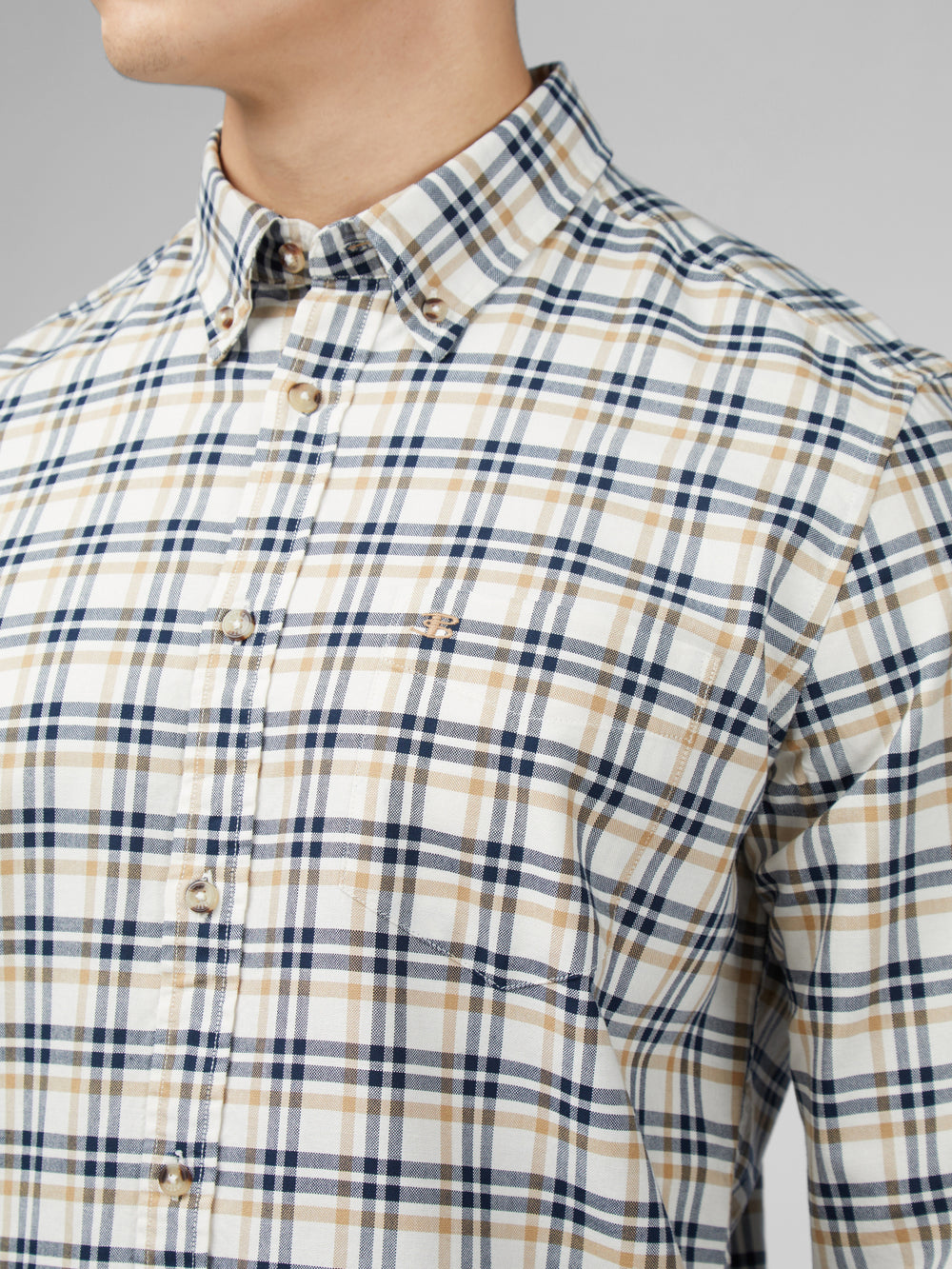 Camisas Ben Sherman Signature Oxford Check Branco | TLCA82375